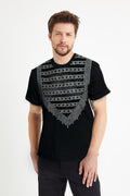 Afghan black T-Shirt - Kandahari goldozi