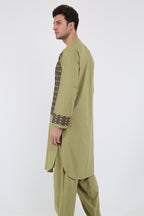 afghan Perantomban Square Chest Design Yellow