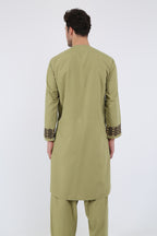 afghan Perantomban Square Chest Design Yellow