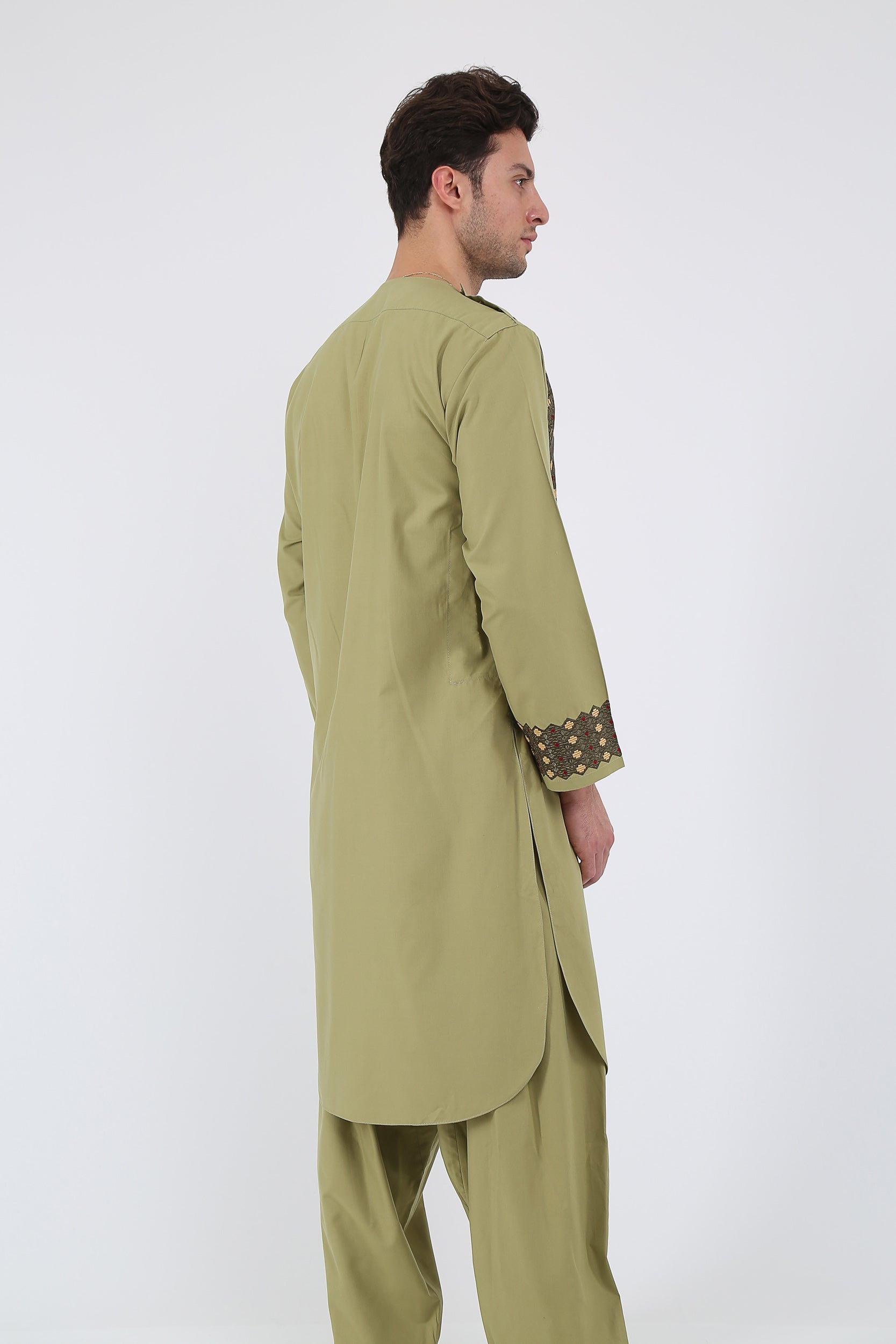 afghan Perantomban Square Chest Design Yellow